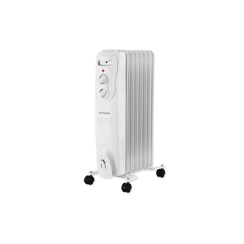 EUROSTAR HRH789W Oil-Filled Radiant Heater, White