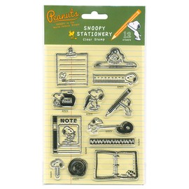 Kodomo no Kao 2209-002 Snoopy Clear Stamp Sheet Stationery Lot