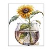 Sunflower Bathroom Toilet Sticker Self-Adhesive Waterproof Wall Murals, Removable Self-Adhesive