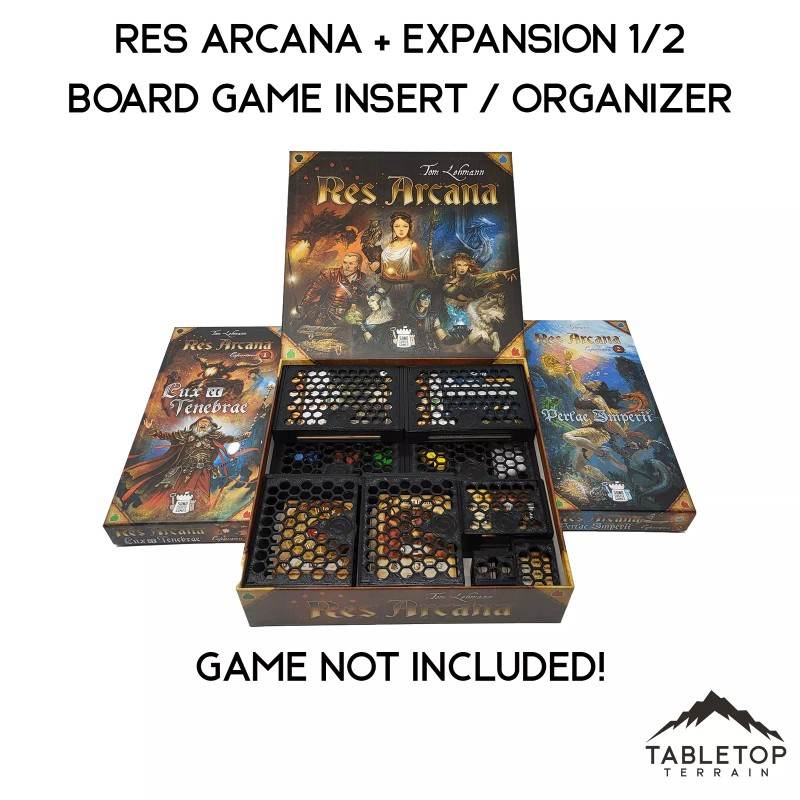Tabletop Terrain Res Arcana with Expansions 1+2 Board Game Insert