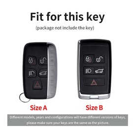 ontto Leather Key Fob Cover Keyring fit for Land Rover Discovery 4 Sport Range Rover Evoque Sport Velar Jaguar F-Pace F-Type XJ XF XE accessories Alloy Key Case shell Holder bag keychain Brown A