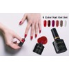 Anself 6PCS/Set Gel Nail Polish Set Multi-colors Odorless Long Lasting