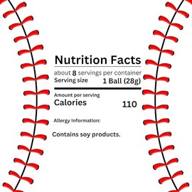 Kathy Kaye Baseball Sweet & Salty 1 oz. Popcorn Balls | Delicious, Crunchy, & Perfect for Team Snacks | Classic Sweet & Salty Flavor for Game Day, Parties & More | Box of 18