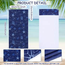 Hahafelt 2 Pack Car Seat Towel Covers Athletic Running Towel Performance Microfiber Post Workout Sweat Washable Cover Non Slip for Car Outdoor Sport Activities 63 x 31.5 Inches (Ocean)