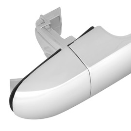 DNA MOTORING Front Right Outer Door Handle Compatible with 09-13 Kia Forte/Koup, w/o Keyhole, Chrome, OEM-DHO-01245