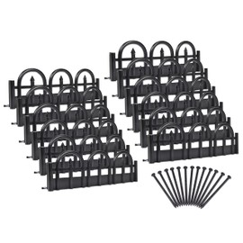 EasyFlex Decorative No-Dig Landscape Edging Kit - 15 ft., Black Wrought Iron-Look
