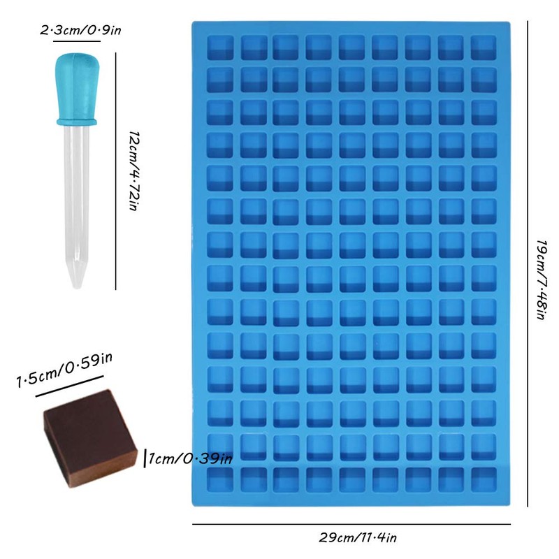 SENHAI 2 Packs Square Silicone Mold, 126 Cavity Flexible and