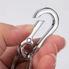 NLQHOPTS 4 Packs Metal Keychain Holder with Key Ring，Key Chain