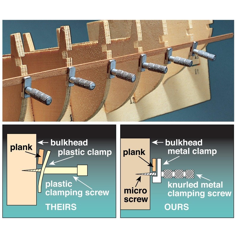 Micro-Mark All-Metal Ship Model Planking Clamps – Set of 10,