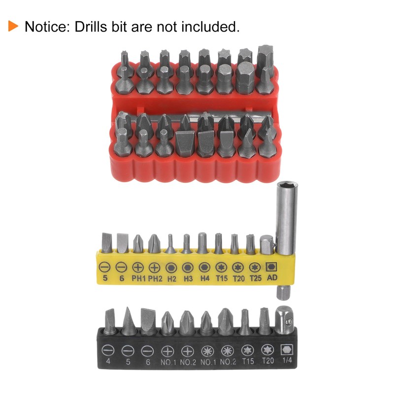 HARFINGTON 10pcs Screwdriver Bit Holder Organizer Hex Drill Plastic Storage