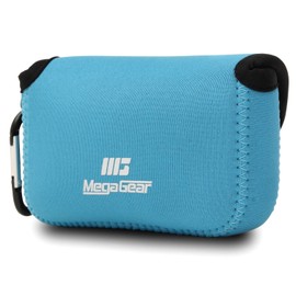 MegaGear ''Ultra Light'' Neoprene Camera Case Bag with Carabiner for Canon PowerShot G9 X Mark II, G9 X Digital Camera (Blue, Neoprene)