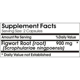Figwort Root 900mg // 180 Capsules // Pure // by PureControl Supplements