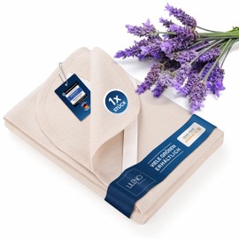 LILENO HOME Mattress Protector 70 x 140 cm - Mattress Topper [Washable at 95 °C] Made of 100% Cotton Calmuck - Molleton Mattress Topper 70 x 140 cm as Mattress Protector Cover and Mattress Protector
