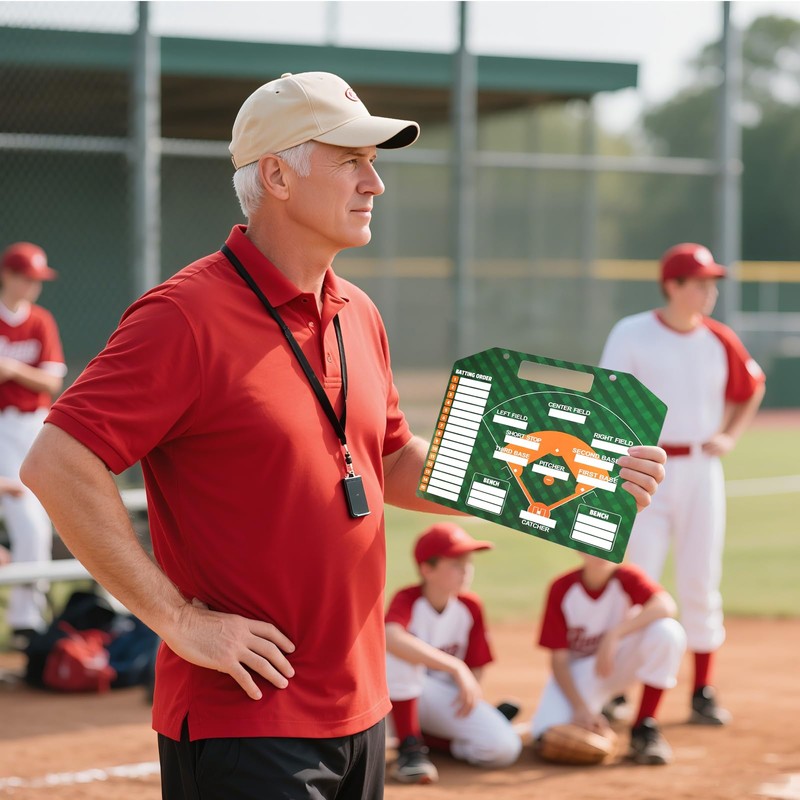 Magnetic Baseball Lineup Board, Dry Erase Coach Lineup Board, Baseball