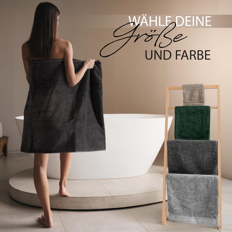 Hausfelder Premium Guest Towel Set with Hanging Loops - 100%