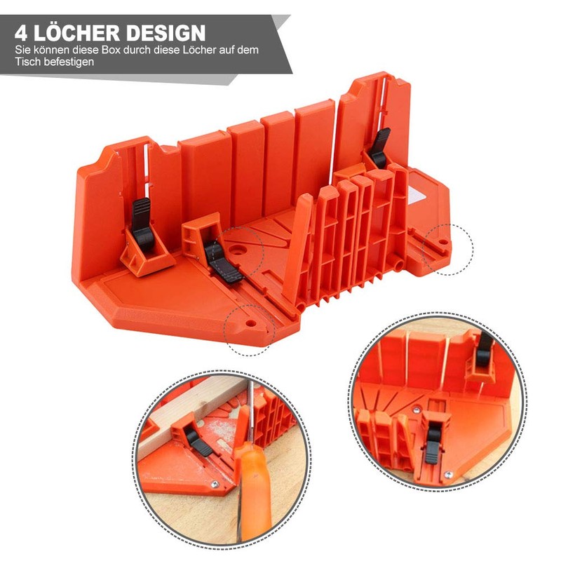 Mitre Box Made of Plastic, Mitre Box with Saw Compartment,