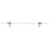 Handrail, 2 Pack Acrylic Staircase Handrails, Clear with Golden Brackets,