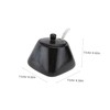 ABOOFAN Simple Ceramic Spice Jar with Lid and Spoon Practical