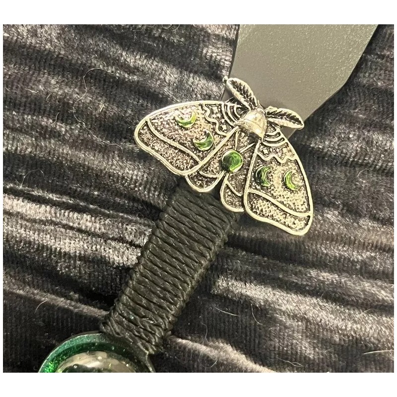 Athame / Dagger - Lunar Moth Moon Phases Green Ombre