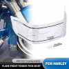 Unbranded Motor Chrome Front Fender Skirt Flame For Harley Electra