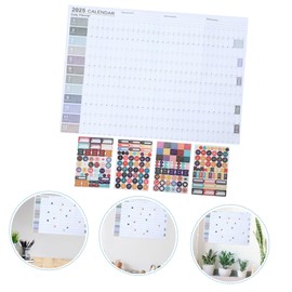 TEHAUX 1 Set Creative Yearly Schedule Wall Calendar Chic Design for Home Office Classroom Printing Mark Dates Plans for Teachers Students Daily Schedule Calendar