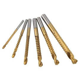 Fdit 6 Broca de Aleación de Titanio con Broca Helicoidal HSS Taladro de Alta Velocidad Bricolaje para Carpintería de Metal Taladro Profesiona 3mm 4mm 5mm 6mm 6,5mm 8mm
