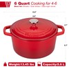 VORRINGARD Enameled Cast Iron Dutch Oven Pot with Lid, for