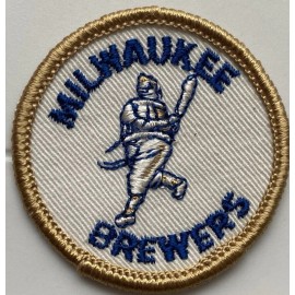 Vintage Milwaukee Brewers Team Logo 2” Round Kraft Foods Promotional Patch Badge