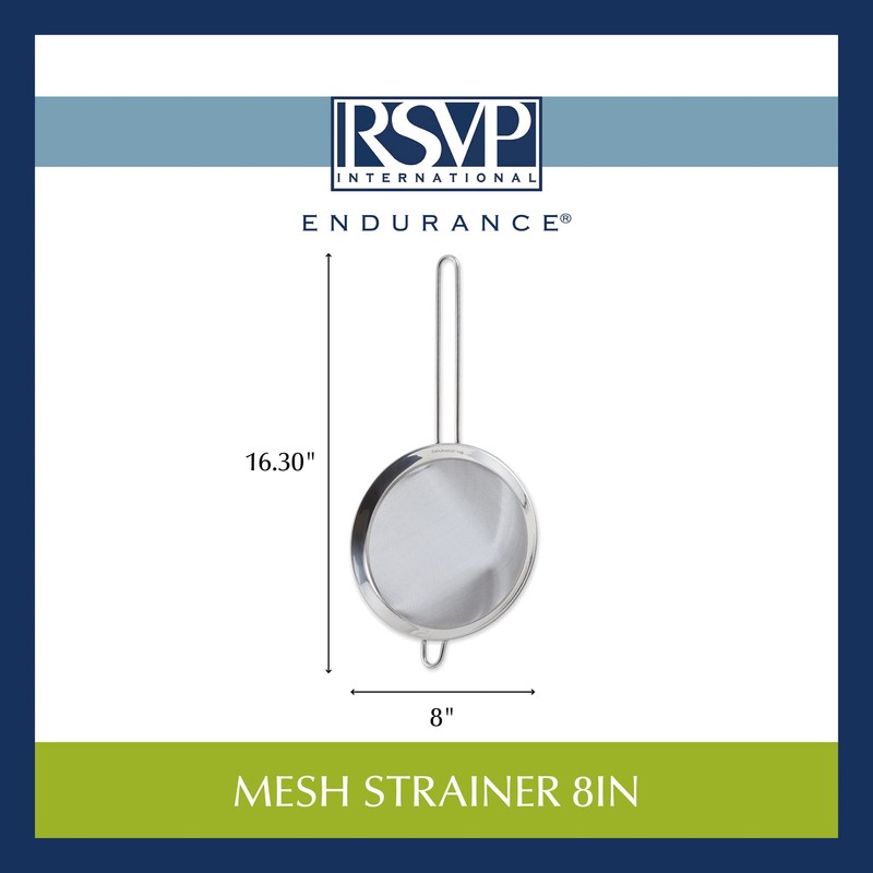 RSVP International Endurance Kitchen Collection, Stainless Steel Fine Mesh Conical