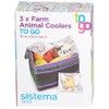 Sistema 1-Piece Animal Lunch Coolers - Silver