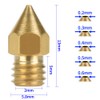 3D Printer Extrusion Nozzle, Deear MK8 Nozzle, Printhead 1.75mm Filament