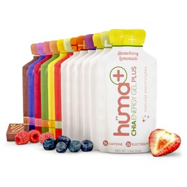 HMA CHIA ENERGY GEL Huma Plus (Double Electrolytes) - Chia Energy Gel, Variety Pack - Stomach Friendly, Real Food Energy Gels (12 Original and 12 Plus Gels)