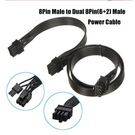 8pin Male to Dual 8 Pin (6+2) PCI-E PCI PCIE Male GPU Power Splitter Cable AUS