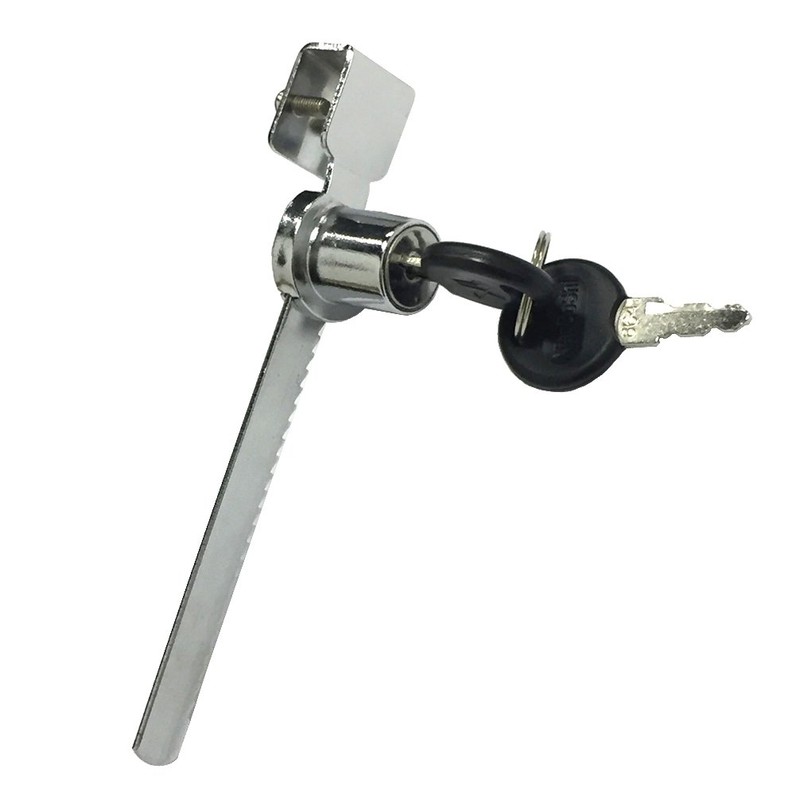 WOOCH Sliding Glass Door Ratchet Lock with Chrome Finish, Keyed