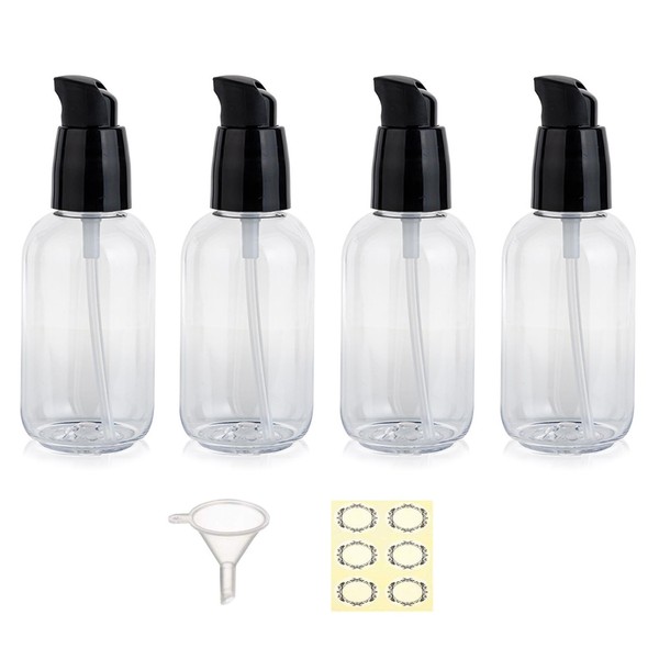 Apstaqeoo 4Pcs 80Ml Empty Lotion Pump Bottle Dispenser for Toiletries