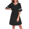 YVH Women's Nightdresses Nightshirt V Neck Nightwear Casual Nighties Sleepwear