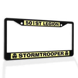 Fastasticdeals Metal Insert License Plate Frame 501St Legion Stormtrooper Weatherproof Car Accessories Black 2 Holes Solid Insert