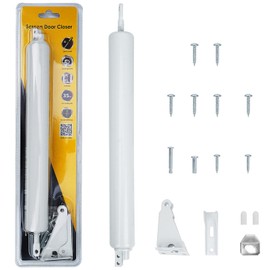 ‎Luleyjor Storm Door Closer,White,Door Closure with Hold Open Feature & Smooth Closing Motion – for Storm, Screen Doors