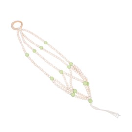 BESPORTBLE Unique Wooden Bead Plant Hanger Wall Mount Flower Pot Holder Wall Hanging Decor for Home