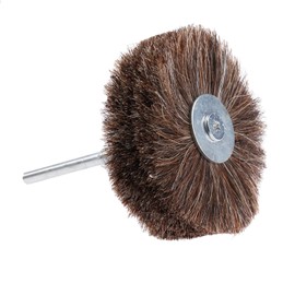Mtsooning Horsehair Polishing Wheel, 3.35 inch Abrasive Buffing Wheel, Polisher Brush with 0.24 inch Shank Drill Hole for Rotary Tools to Wood Carving Furniture Jewelry Polishing