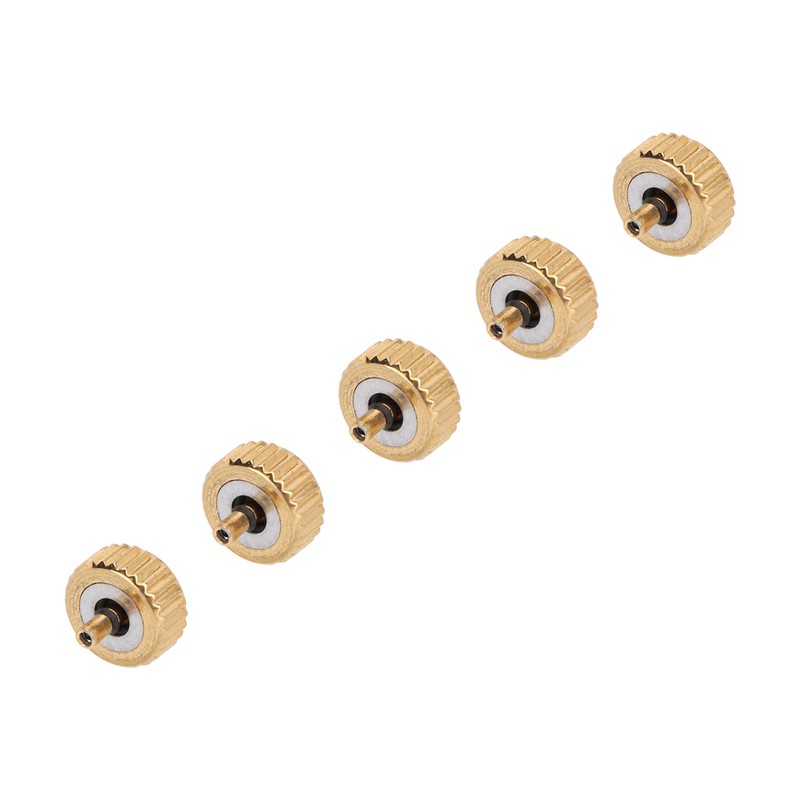 5 Pcs Professional Watch Crown Parts Gold Steel Wrist Watch