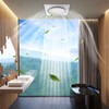 Bathroom Exhaust Fan with LED Light, Bathroom Fan with Light,