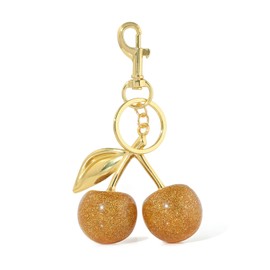 Hoheng Cherry Keychain Cherry Bag Charm Red Dresses for Women Cute Fruit Bag Charms for Handbags Valentines Day Gifts