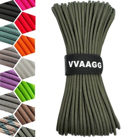 VVAAGG 1000lb Paracord Rope 200FT, 4mm Heavy Duty 12 Strand Nylon Parachute Cord for Camping, Tent, Clothsline, Outdoor Hiking, Fishing