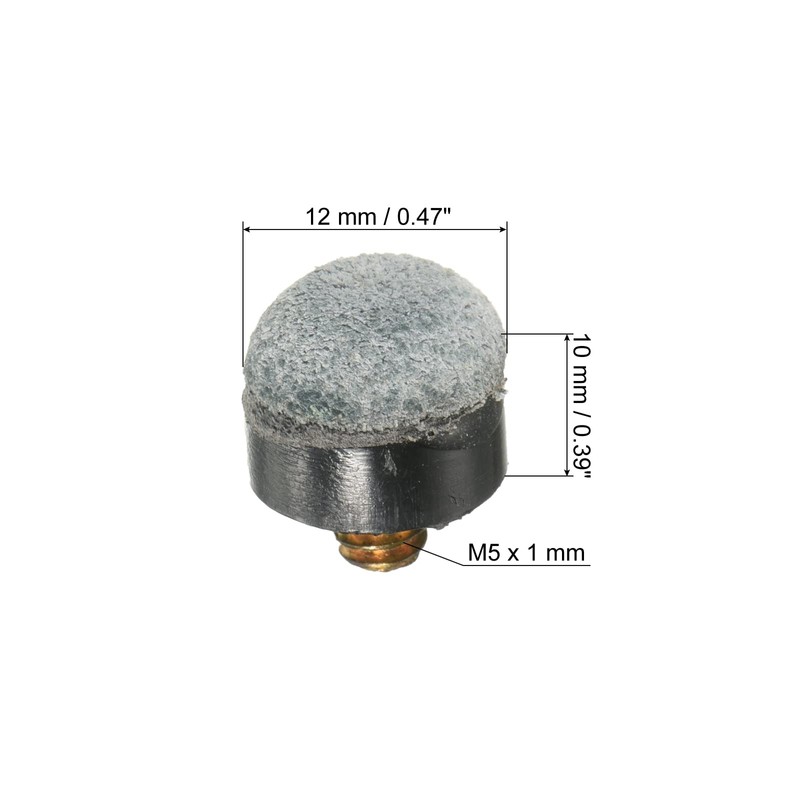 PATIKIL 12mm Dia Screw-on Pool Cue Tips, 30 Pack Billiard