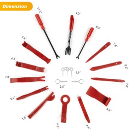 Nilight 19Pcs Auto Trim Removal Tool Set, Nylon Car Trim Panel Radio Audio Stereo Removal Tool Kit, Clip Plier Upholstery Remover Tool Set with Portable Storage Bag
