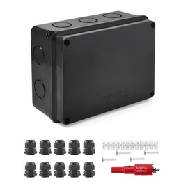 Junction Box Waterproof IP65 Surface-Mounted ZITFRI 15 x 11 x 7 cm Terminal Box Surface-Mounted Junction Box Garden Wet Room Surface-Mounted Connection Box M20 for Diameter 6-12 mm Cable Junction Box