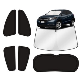 6PCS Car Window Shades Fit for Honda HR-V 2016-2022, Full Window Sunshade Covers for Front, Side & Rear Windows, UV-Blocking Privacy Sunshade for Travel, Parking, and Camping