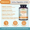 Organic Turmeric Curcumin Supplement in Capsules with Ginger and Black
