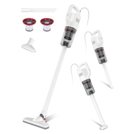 CNIEQOP Corded Stick Vacuum 14 KPa Powerful Suction 2 in 1 Small Handheld Vacuum Cleaner with Washable Filter Lightweight for Home, Car, Hard Floor, Pet Hair